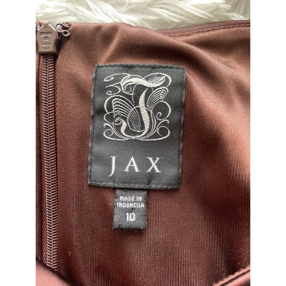 JAX Square Neckline Satin Cocktail Dress Size 10 - Picture 11 of 12